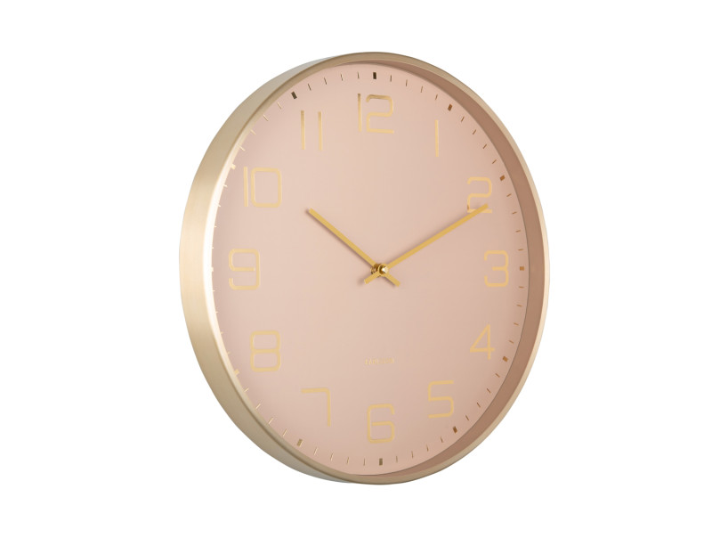 present time Wall Clock Elegance Glow - KA5973LB Soft brown
