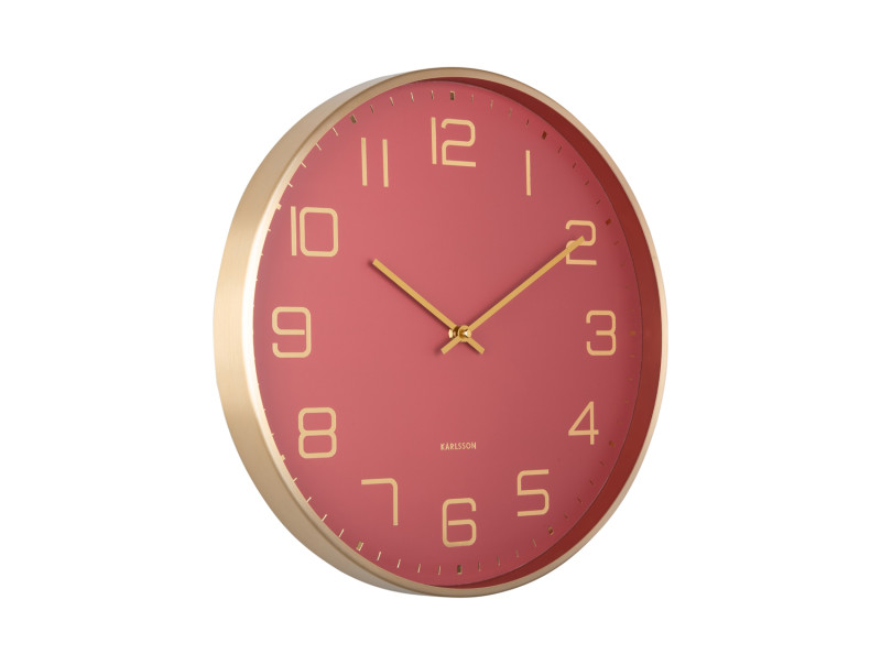 Present Time Wall Clock Elegance Glow - KA5973RD Red Ochre