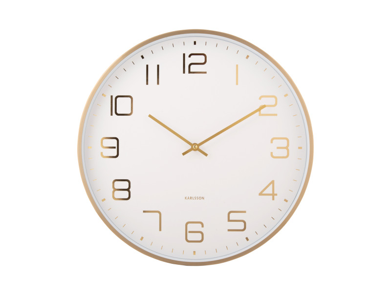 Present Time Wall Clock Elegance Glow - KA5973WH White