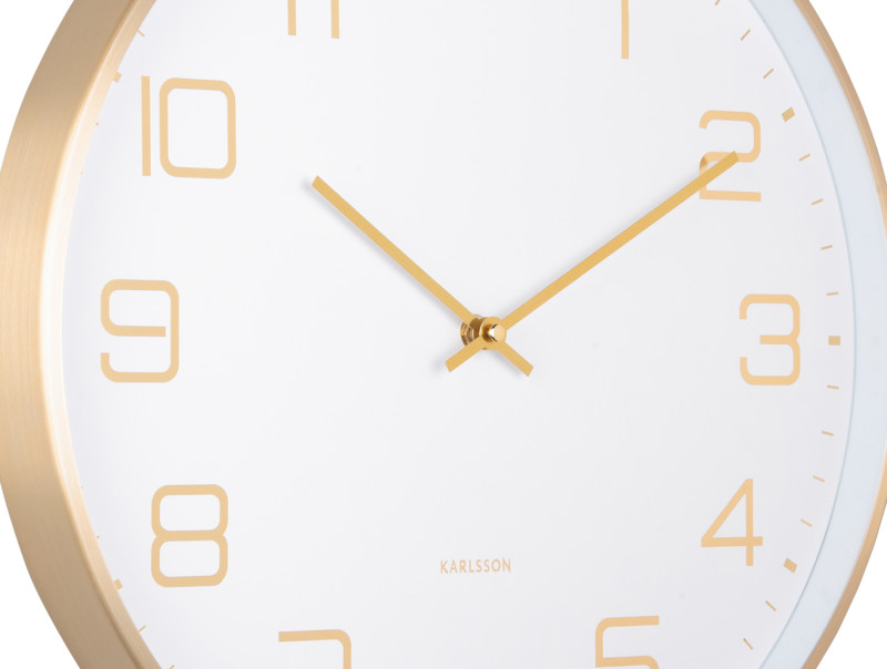 Present Time Wall Clock Elegance Glow - KA5973WH White