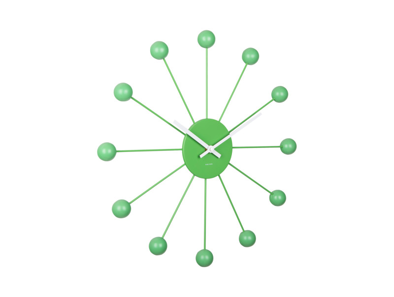 Present Time Wall Clock Funky Spider - KA5977BG Bright Green