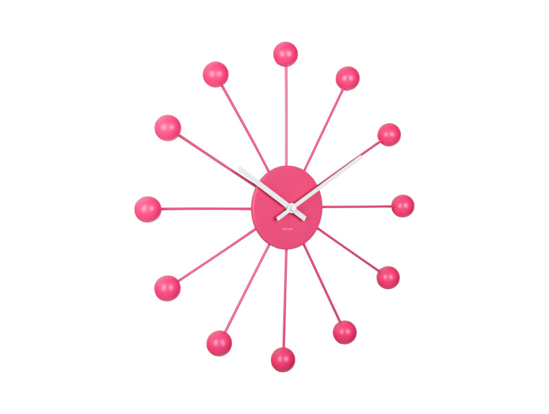 Present Time Wall Clock Funky Spider - KA5977BP Bright Pink