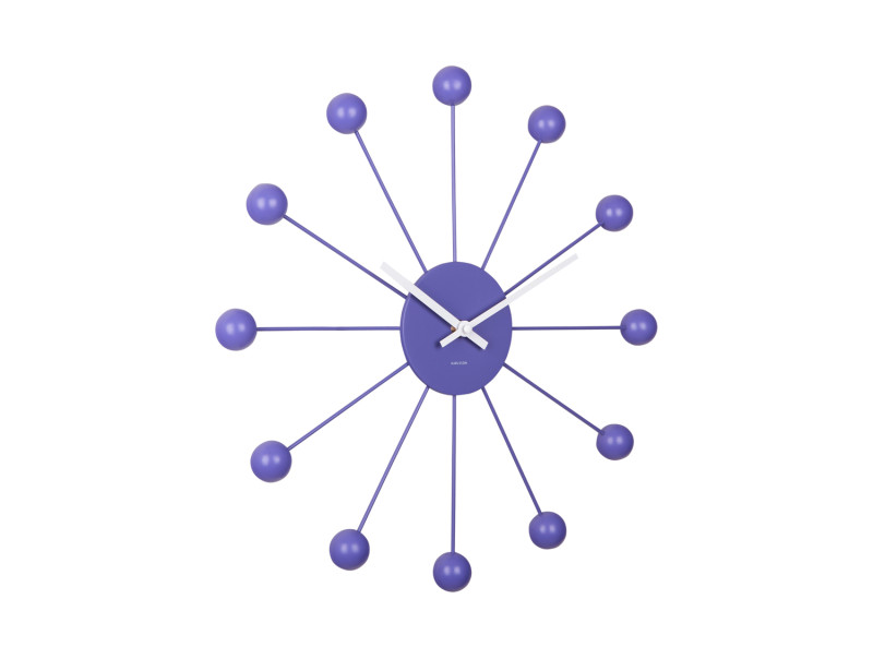 Present Time Wall Clock Funky Spider - KA5977PU Bright Purple