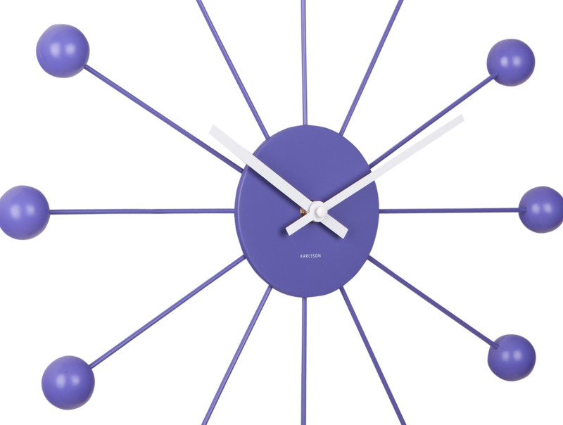 Present Time Wall Clock Funky Spider - KA5977PU Bright Purple