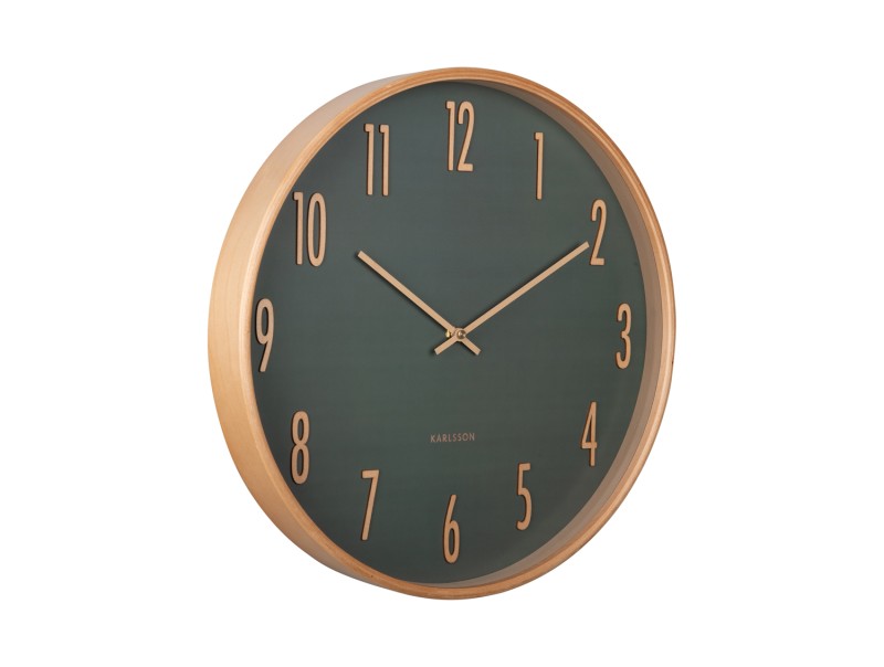 present time Wall Clock Gracil - KA5996GR Jungle green