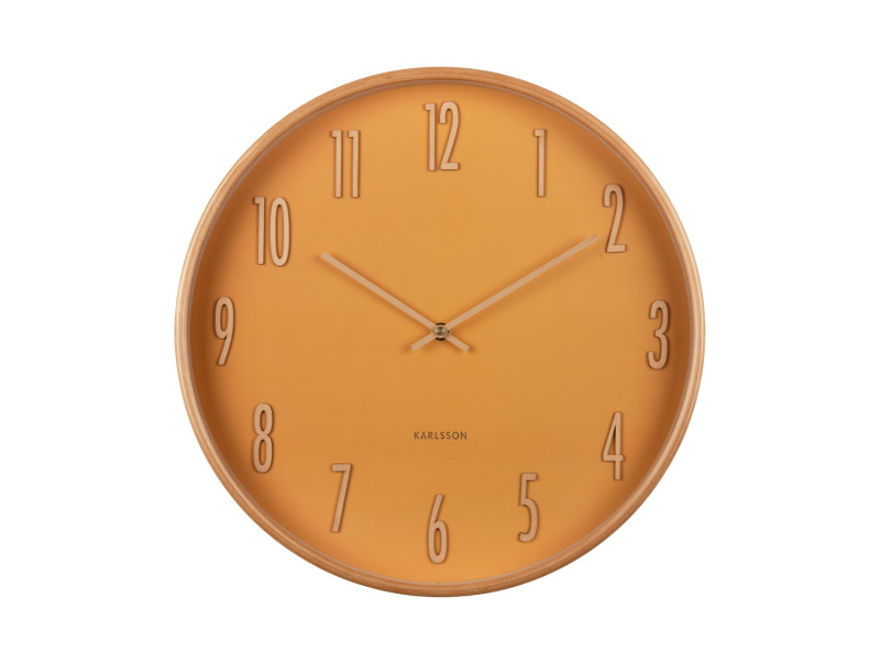 Present Time Wall Clock Gracil - KA5996YE Ochre Yellow
