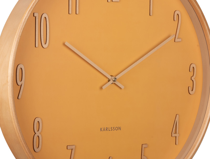 Present Time Wall Clock Gracil - KA5996YE Ochre Yellow
