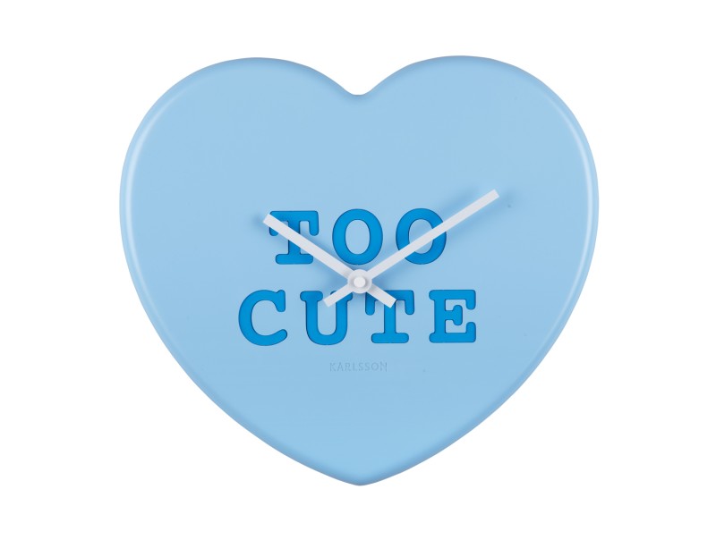 Present Time Wall Clock Heart Candy - KA5985LB Soft Blue