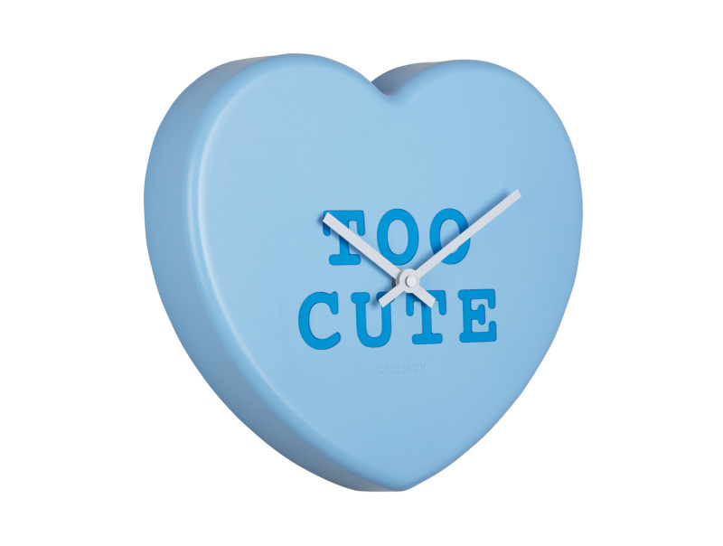 Present Time Wall Clock Heart Candy - KA5985LB Soft Blue