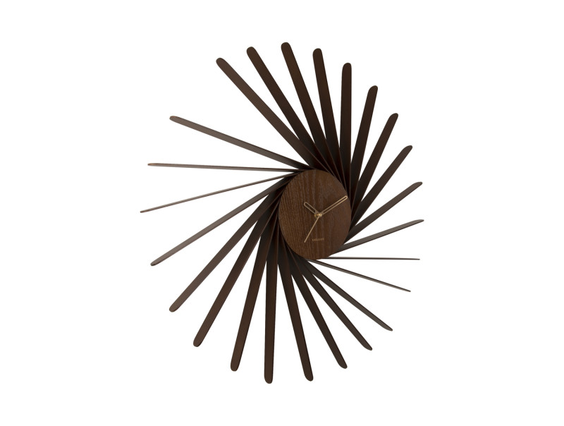 Present Time Wall Clock Helix XL - KA5890DW Dark Wood