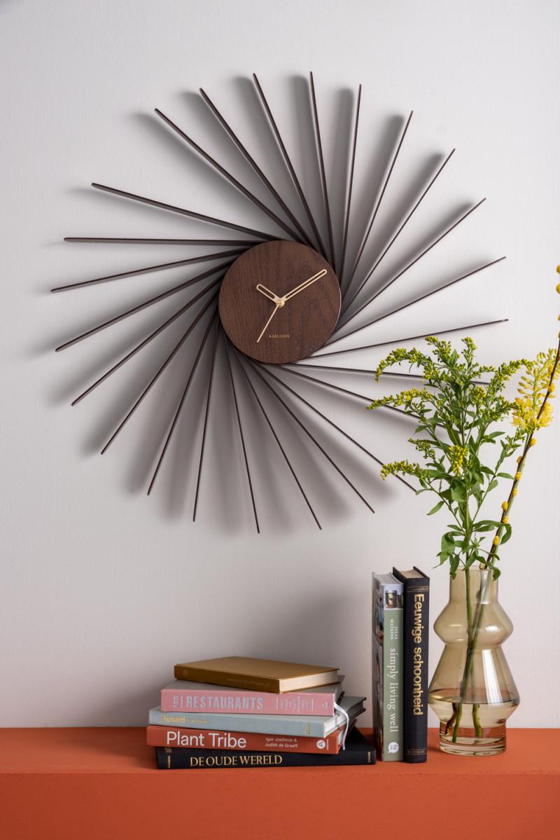 Present Time Wall Clock Helix XL - KA5890DW Dark Wood