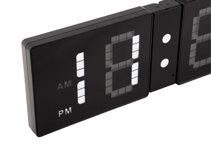 Present Time Wall Clock LED Look Flip - KA5897BK Black