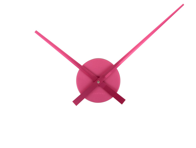 present time Wall Clock Little Big Time Mini Metallic - KA4348PI Metallic dark pink
