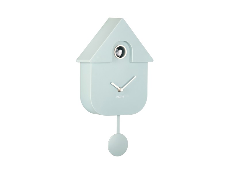 Present Time Wall Clock Modern Cuckoo - KA5768LB Soft Blue