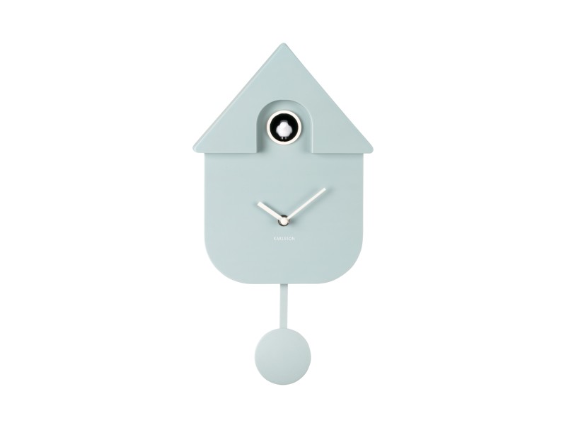 Present Time Wall Clock Modern Cuckoo - KA5768LB Soft Blue