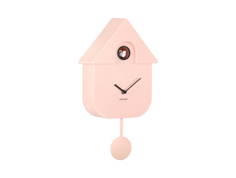 Present Time Wall Clock Modern Cuckoo - KA5768LP Soft Pink