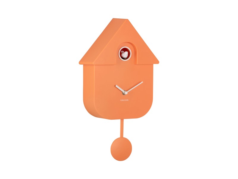 Present Time Wall Clock Modern Cuckoo - KA5768OR Orange