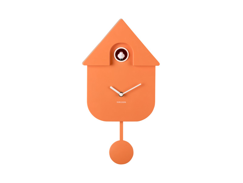 Present Time Wall Clock Modern Cuckoo - KA5768OR Orange