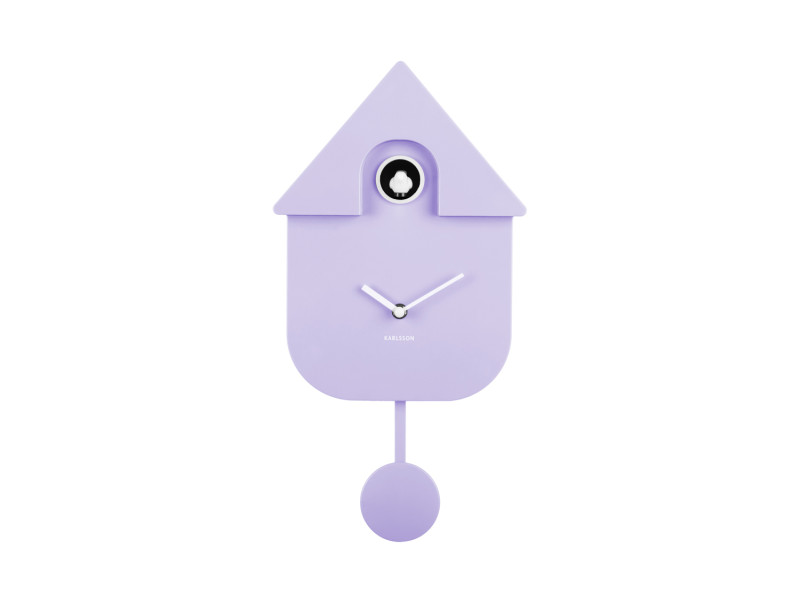 Present Time Wall Clock Modern Cuckoo - KA5768SP Soft Purple