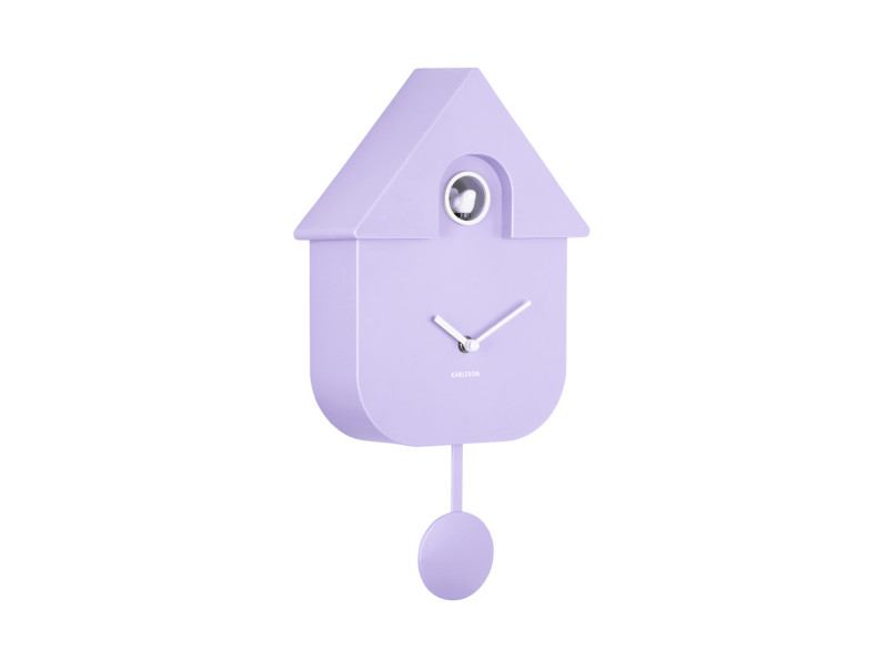 present time Wall Clock Modern Cuckoo - KA5768SP Soft purple