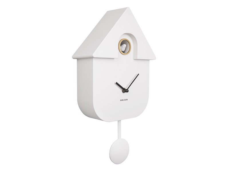 present time Wall Clock Modern Cuckoo - KA5768WH White
