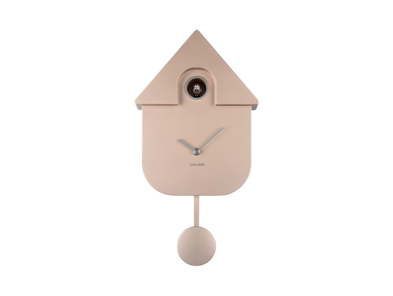 Present Time Wall Clock Modern Cuckoo Metallic - KA5867RG Metallic Rose Gold
