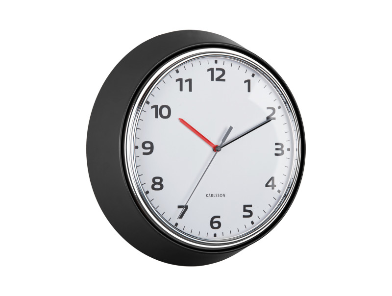 present time Wall Clock Modern Retro - KA6006BK Black