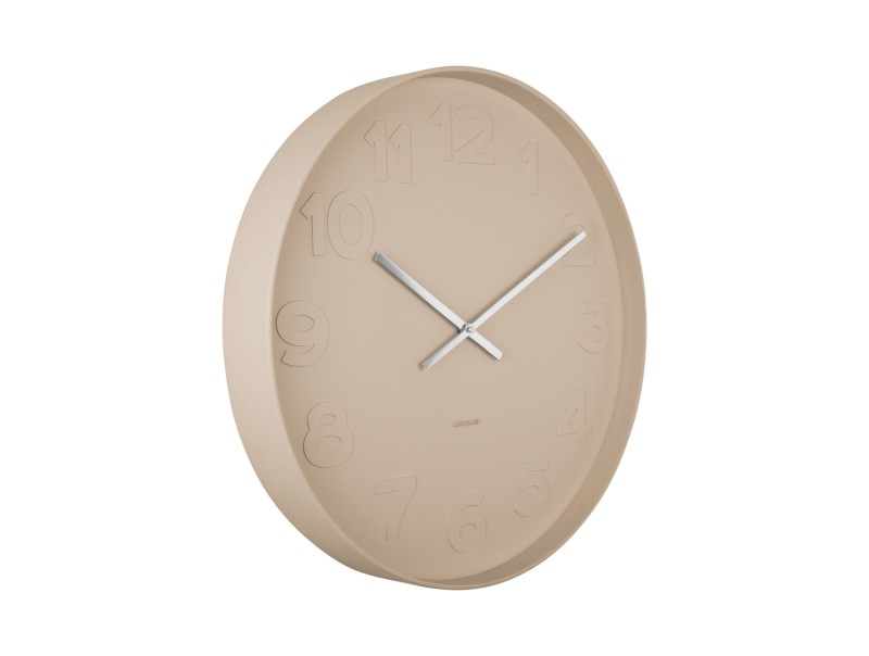 present time Wall Clock Mr. Brown Numbers Large - KA5635SB Sand brown