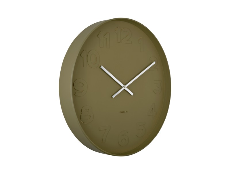 present time Wall Clock Mr. Green Numbers Large - KA5635MG Moss green