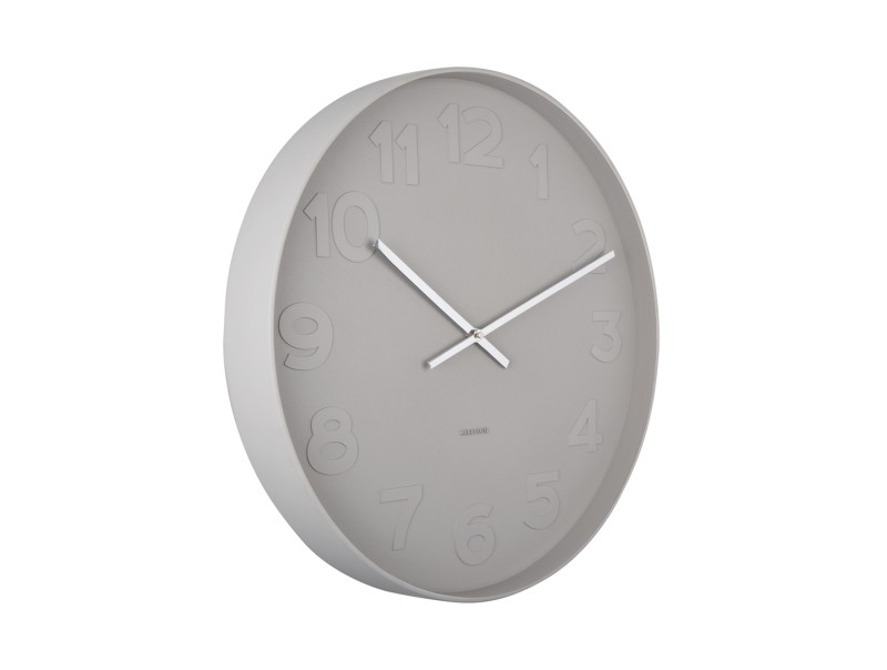 present time Wall Clock Mr. Grey Numbers Large - KA5635WG Warm grey