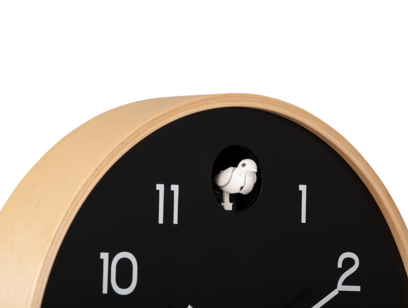 Present Time Wall Clock Natural Cuckoo - KA5886BK Black