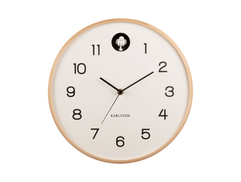 Present Time Wall Clock Natural Cuckoo - KA5886WH White