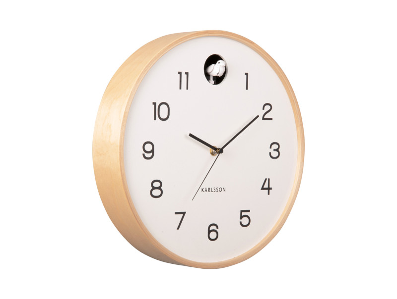 Present Time Wall Clock Natural Cuckoo - KA5886WH White