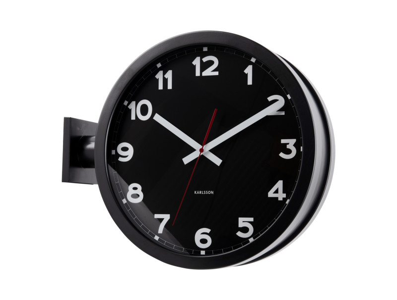 Present Time Wall Clock New Classic Double Sided - KA5966BK Black