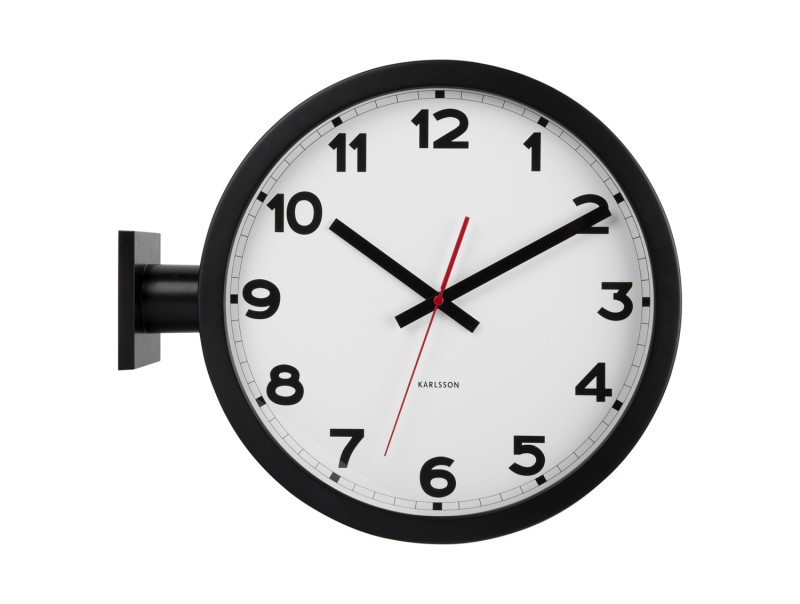 Present Time Wall Clock New Classic Double Sided - KA5966WH White