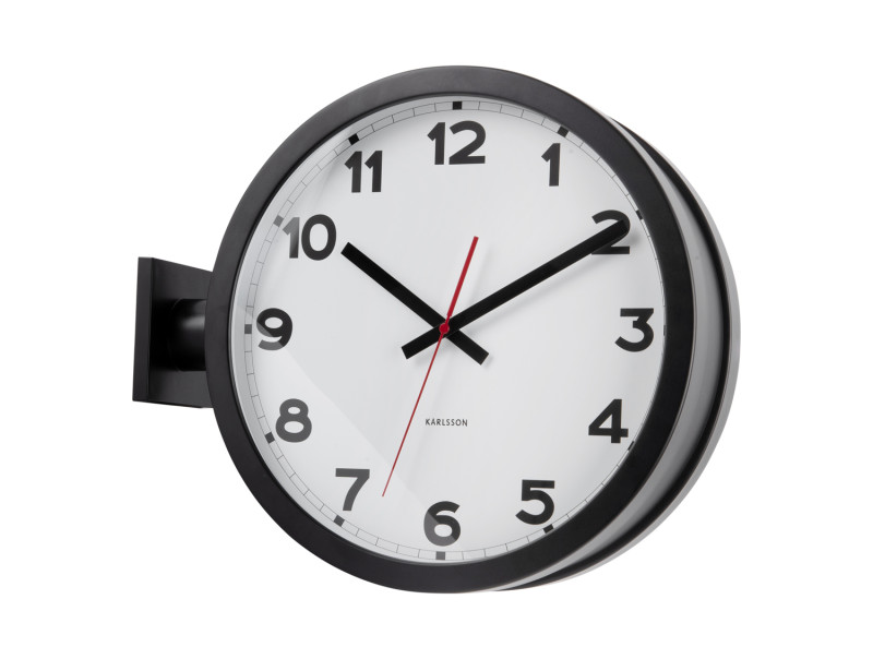 Present Time Wall Clock New Classic Double Sided - KA5966WH White