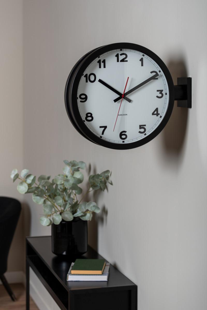Present Time Wall Clock New Classic Double Sided - KA5966WH White