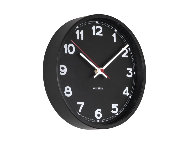present time Wall Clock New Classic Small - KA5846BK Black