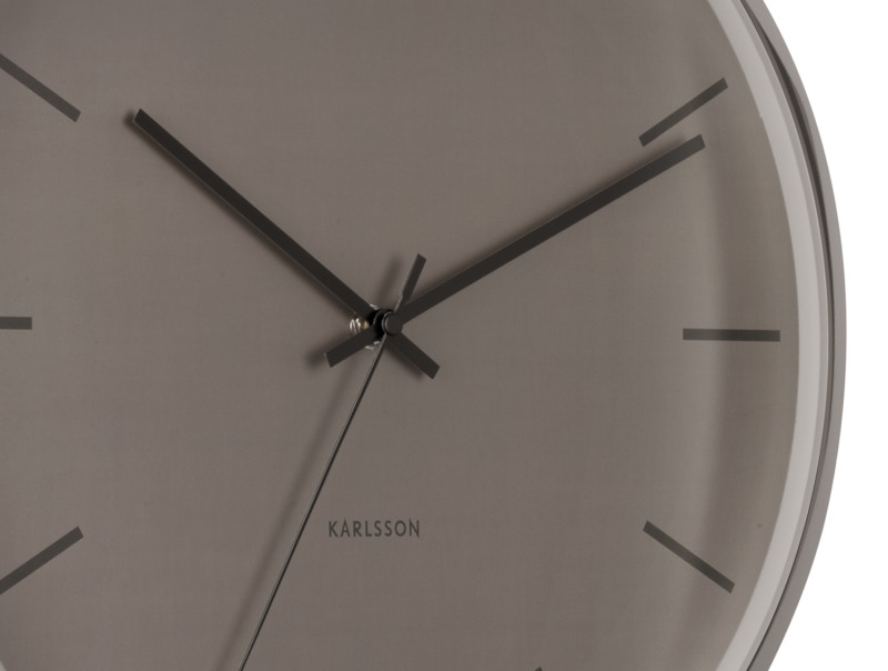 Present Time Wall Clock Nirvana Globe - KA5859GY Dark Warm Grey