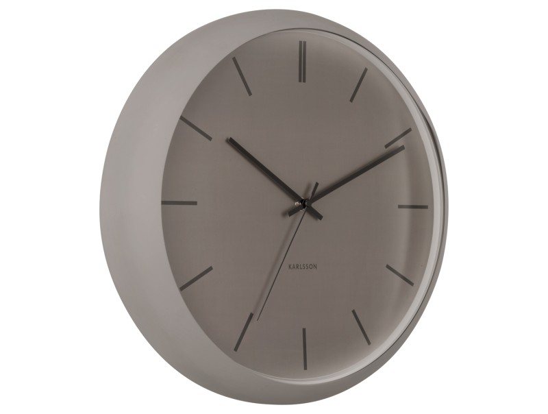 present time Wall Clock Nirvana Globe - KA5859GY Dark warm grey