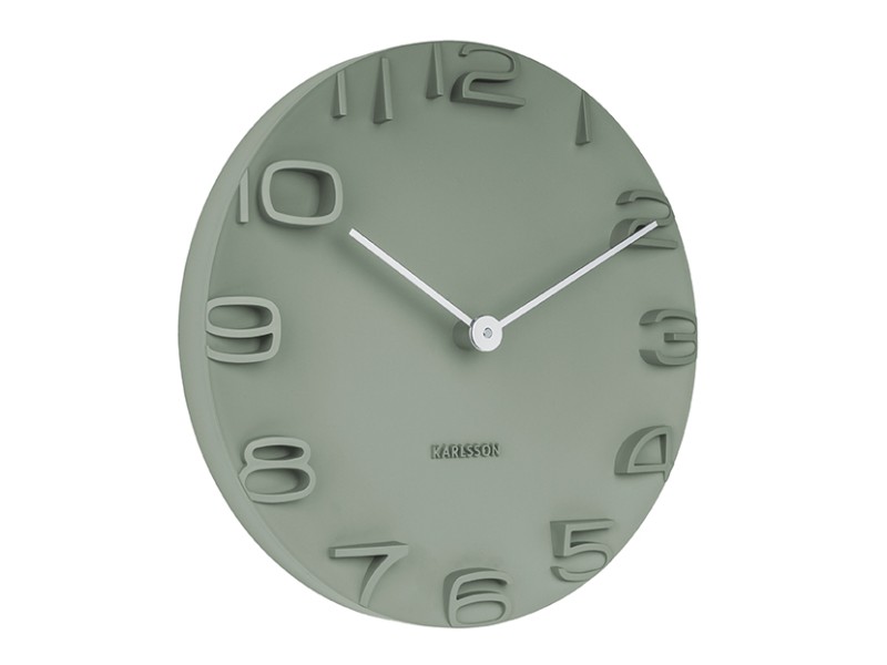 present time Wall Clock On The Edge - KA5311GR Jungle green