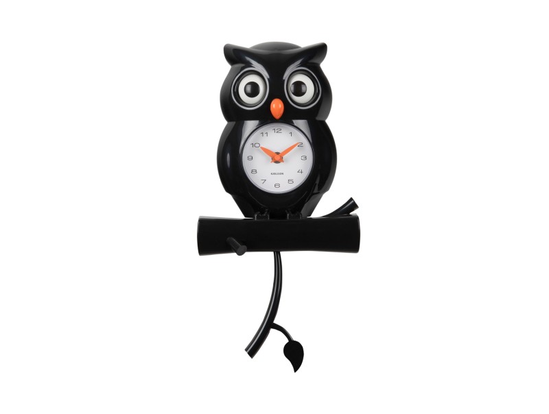 present time Wall Clock Owl Pendulum - KA5965BK Black