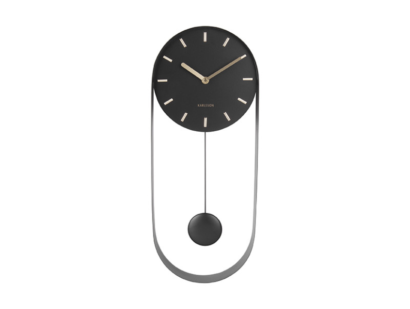 Present Time Wall Clock Pendulum Charm - KA5822BK Black