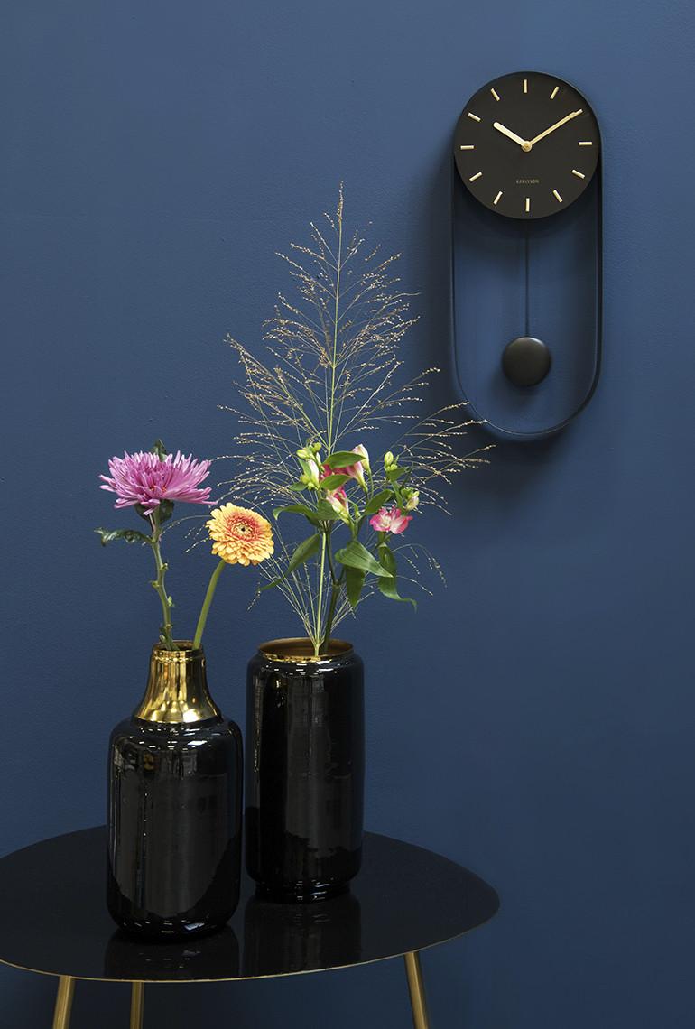 Present Time Wall Clock Pendulum Charm - KA5822BK Black