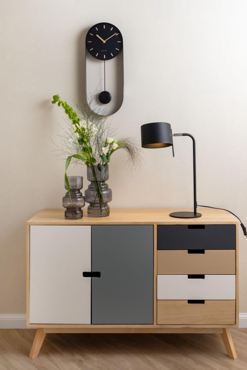 Present Time Wall Clock Pendulum Charm - KA5822BK Black