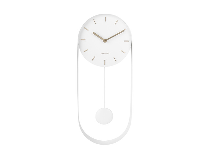 Present Time Wall Clock Pendulum Charm - KA5822WH White