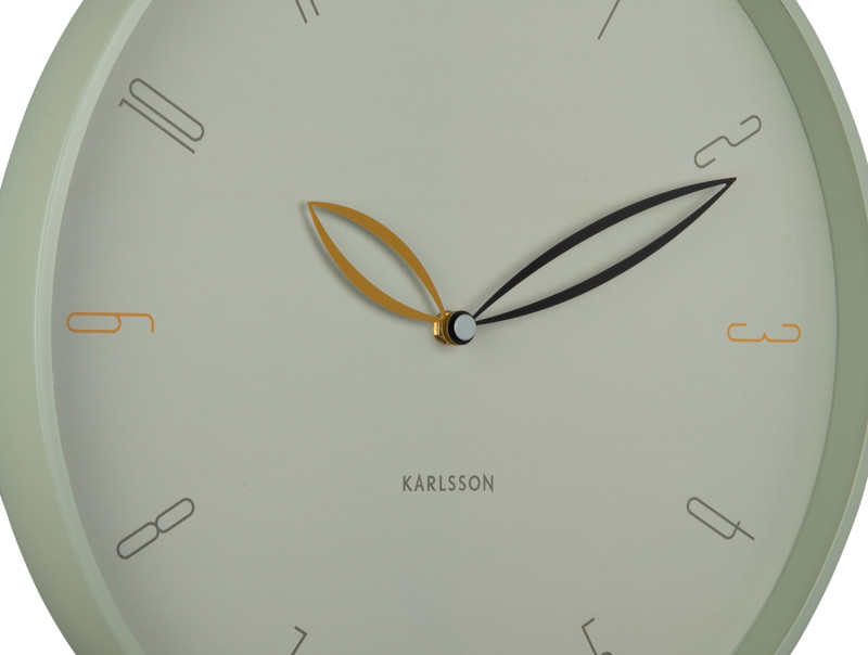 Present Time Wall Clock Petals - KA6012GR Grayed Jade