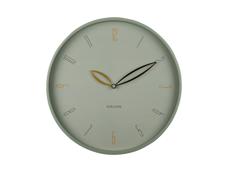 present time Wall Clock Petals - KA6012GR Grayed jade