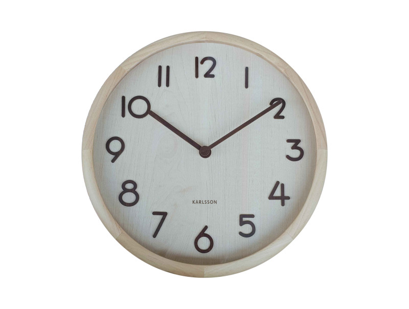 present time Wall Clock Pure Bold - KA6021WD Light wood