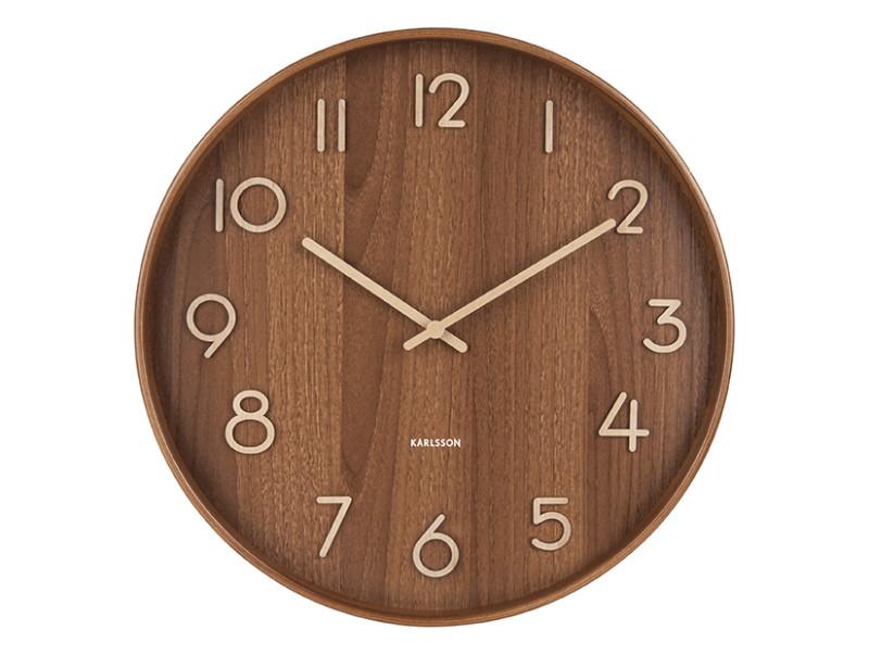 Present Time Wall Clock Pure Large - KA5810DW Dark Wood